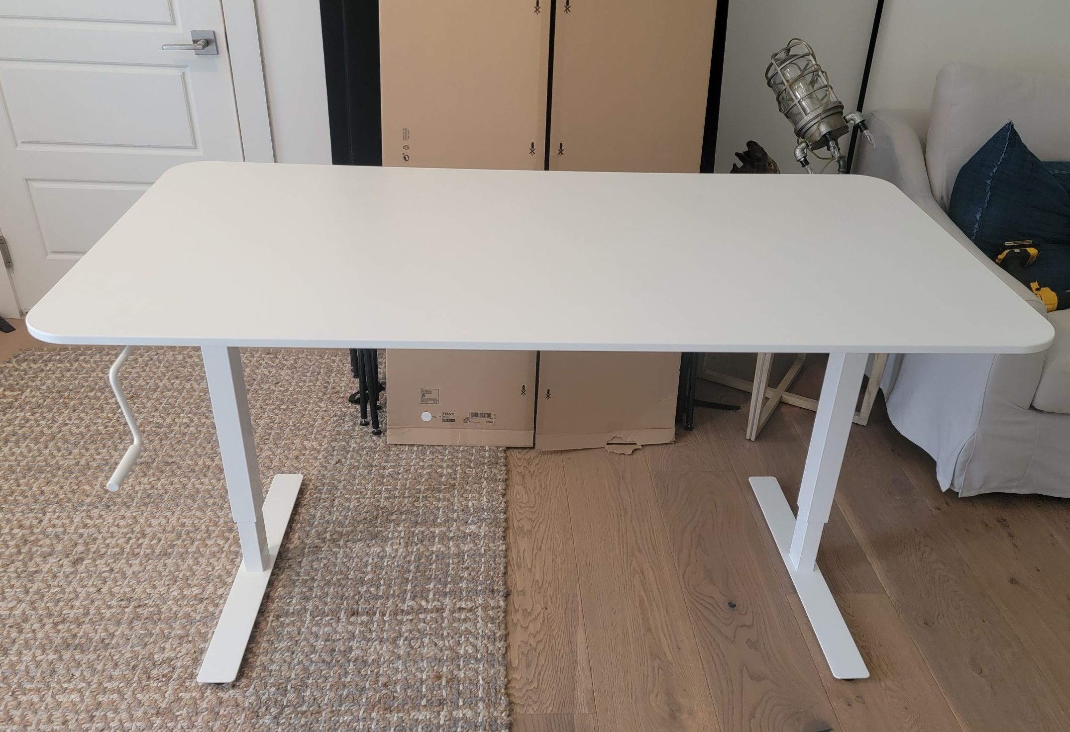 How to Drill Hole Through IKEA Desk Tabletop